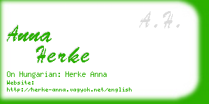 anna herke business card